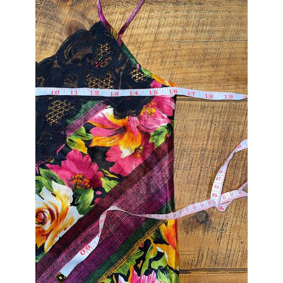 Womens Victorias Secret Floral Lace Pink Purple Chemise Nightie Gold Label Small - Picture 7 of 9